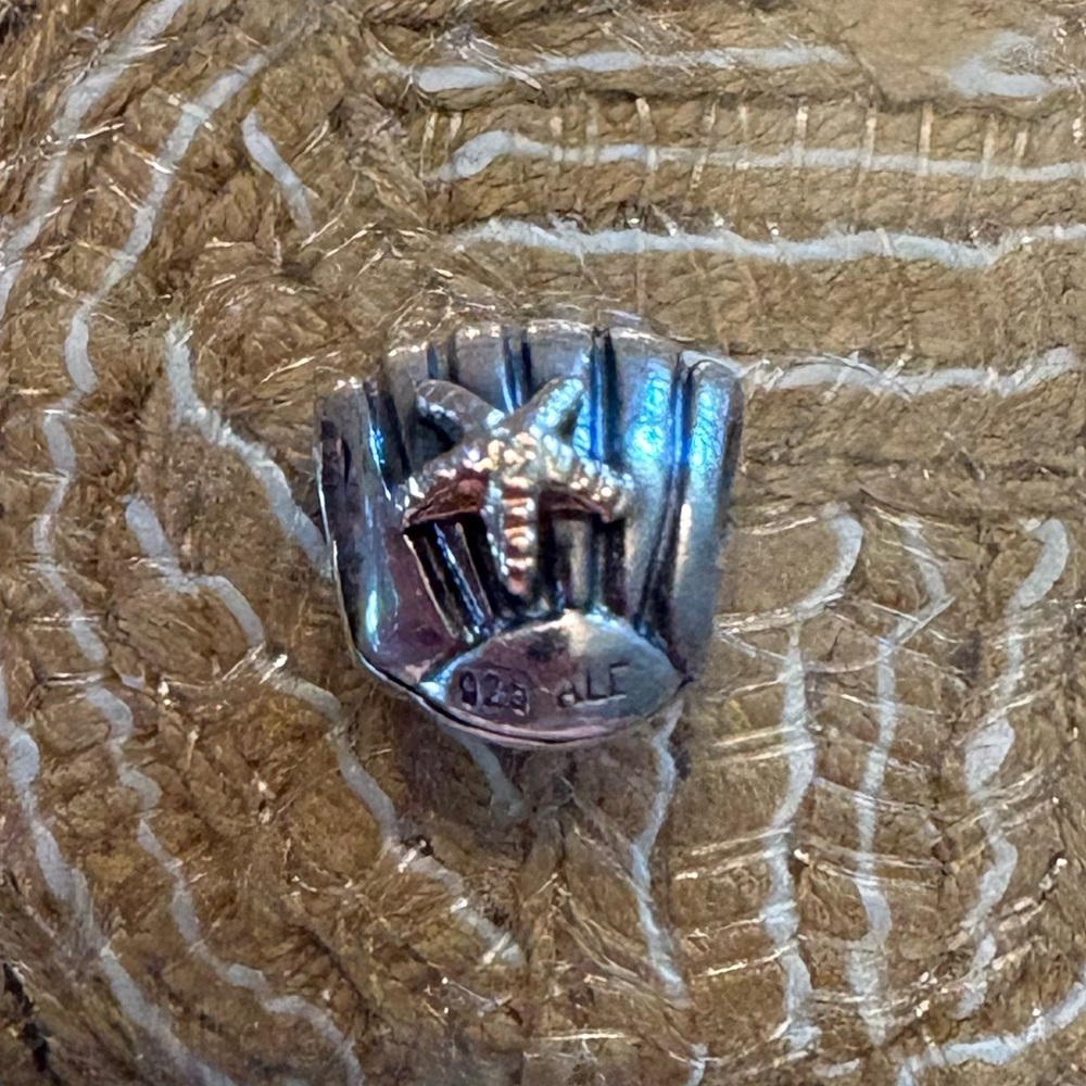 Authentic Pandora Retired Sterling Silver 14K Gold Seashell Charm